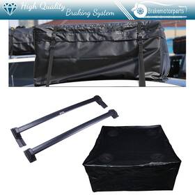 Bk83326001pp Brakemotorparts Set Fits 2003-11 Honda Element Roof Black Cross Luggage Rack Bar Package Bag