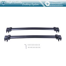 Br1045900ke Brakemotorparts 2pcs For 2007-2017 Black Jeep Patriot Aluminum Roof Rack Cross Bar Carrier Us