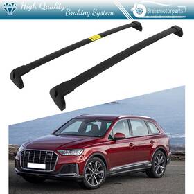 Br1176650ke Brakemotorparts Cross Bar For 2016-2021 Audi Q7 Roof Rack Luggage Cargo Carrier Set Black Sport