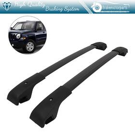 Br1616830ke Brakemotorparts For 2007-2017 Jeep Patriot Aluminum Luggage Black Roof Rack Cross Bars Pair