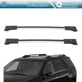 Br1695270ke Brakemotorparts Cross Bar Roof Rack Set For 2010-2017 Gmc Acadia Luggage Cargo Carrier Silver