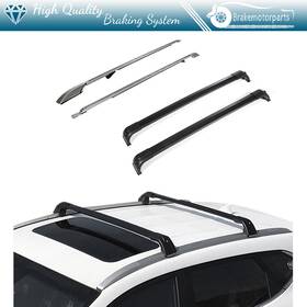 Br8381210ke Brakemotorparts Silver Roof Rail Black Cross Bar For 2005-2016 Land Rover Discovery Lr3 Lr4
