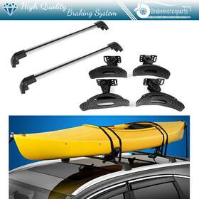 Br8381310ke Brakemotorparts For 2013-2018 Mitsubishi Outlander 2 X Cross Bar 4 Soft Kayak Rack Travel Kit