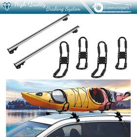 Br8381410ke Brakemotorparts Silver 2 X Cross Bar 4 Kayak Canoe Rack J For 2014-2018 Jeep Cherokee