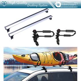 Br8381520ke Brakemotorparts Silver 2x Cross Bar Adjustable Kayak Canoe Rack J For 2007-2016 Audi Q5 Q7