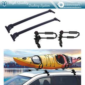 Br8381550ke Brakemotorparts Black 2x Cross Bar Adjustable Kayak Canoe Rack J For 2009-2015 Honda Pilot