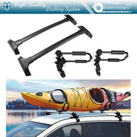 Br8381570ke Brakemotorparts Silver 2 X Cross Bar Adjustable Kayak Canoe Rack For 2009-2017 Chevy Traverse