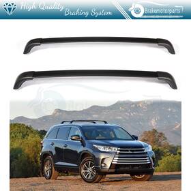 Bra106620oke Brakemotorparts For 14 - 19 Toyota Highlander Xle Limited New Roof Rack Cross Bars Black