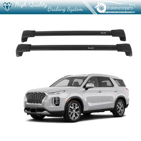 Bra111387oke Brakemotorparts 2pcs Roof Rack Cross Bar Silver For 20-23 Hyundai Palisade Luggage Cargo Carrier