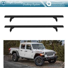Bra111395oke Brakemotorparts Fit For 2020-2023 Jeep Gladiator Black Roof Rail Rack Side Bar
