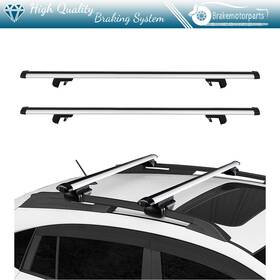 Bra116291oke Brakemotorparts 52 Inch Universal Cross Bar Roof Mounted Rails Racks Luggage Bag Cargo Carrier