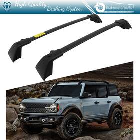 Bra117664oke Brakemotorparts Black Roof Rack Cross Bar Set For 2021-2022 Ford Bronco Luggage Cargo Carrier