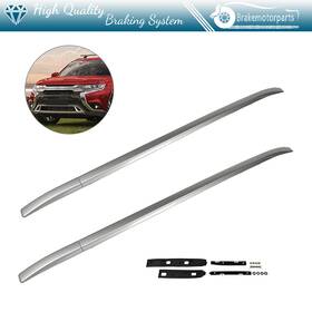 Bra160834oke Brakemotorparts 2 X Top Roof Side Rail For 2013-2019 Mitsubishi Outlander Silver Set