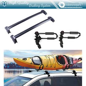 Bra838154oke Brakemotorparts Adjustable Canoe Kayak Rack J Bar 2 X Roof For 2002-2006 Honda Crv Black