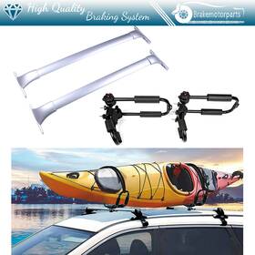Bra838156oke Brakemotorparts For 2014-2019 Nissan Rogueadjustable Canoe Kayak Rack Jbar 2x Cross Bar Silver