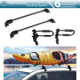 Bra838165oke Brakemotorparts Adjustable Canoe Kayak Rack Cross Bar For 2010-2018 Vw Volkswagen Tiguan Silver