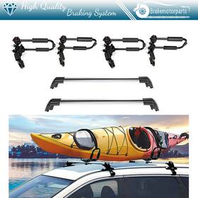 Bra838178oke Brakemotorparts Black 4 X Canoe Kayak Rack J Bar Cross For 2013-2018 Mitsubishi Outlander