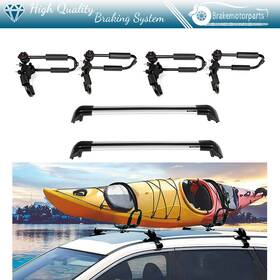 Bra838179oke Brakemotorparts 4 X Canoe Kayak Rack J Bar Cross For 2010-2018 Volkswagen Vw Tiguan Black