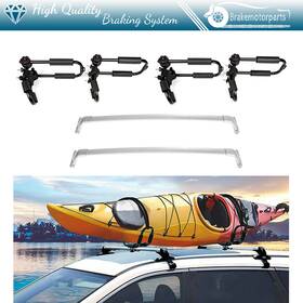 Bra838180oke Brakemotorparts 4 X Canoe Kayak Rack J Bar Cross For 2014-2018 Infiniti Qx60 Jx35 Black