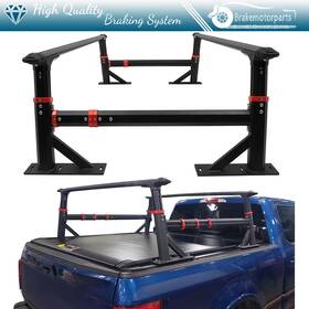 Car170685oma Brakemotorparts Cross Bar All Pickup Universal Rear Bed Heavy Duty High Rack Set Ladder Blk