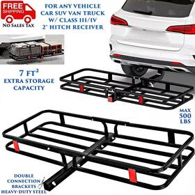 Kznpt-hcc19 Branded Hitch Folding Carrier Cargo Mount Basket Luggage Rack Suv Truck Fits 2 Inch Receiver