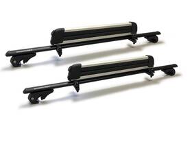Bl70652-bs Brightlines 53 Inch Black Universal Crossbars And Ski Rack Combo For Raised Side Rails