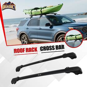 C2146v18 Broaddict 2pcs Lockable Roof Rack Cross Bars For Ford Explorer 2020-2025 Cargo Carrier