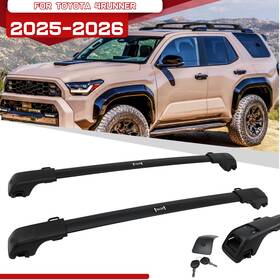 C2146v29 Broaddict Lockable Roof Rack Cross Bars For Toyota 4runner 2025 With Side Rails