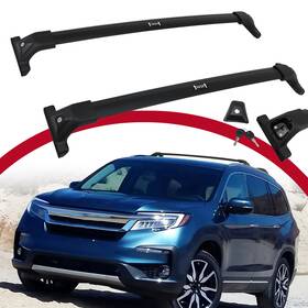 Etec2147v15 Broaddict Cross Bars Roof Rack For 2016-2022 Honda Pilot 265lbs Crossbars 2pc Aluminum