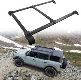 Ba-c709v02 Bronco 4pcs Roof Rack Rail And Cross Bar For Ford 2021- 24 4dr 2dr Hard Top Cargo