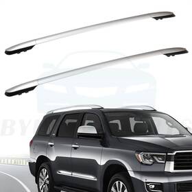 10129382 Byuscarparts Top Roof Rack Side Rails Bar For 2013-2018 Toyota Rav4 2.5l Aluminum Silver