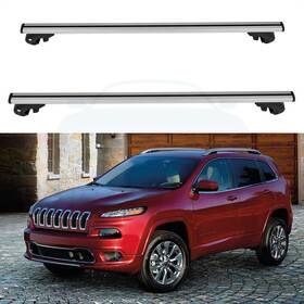 10129402 Byuscarparts Roof Rack Cross Bar For 2014-20 Jeep Cherokee Luggage With Anti-theft Lock Aluminum