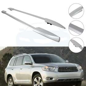 10129456 Byuscarparts Top Roof Cross Bar For 2008-2013 Toyota Highlander Silver Carrier Black Aluminum