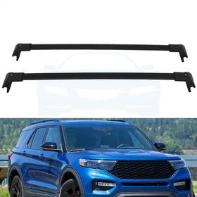 10129512 Byuscarparts Roof Rack Cross Bar For Ford Explorer 2.3l 3.0l 3.3l 2020-2022 Black Aluminum