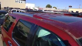 148.gm6b09 Cadillac 07-14 Escalade 80u Red Chrome Overhead Roof Luggage Rack Rails Cross Oem