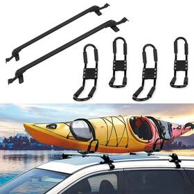 Car838146oma Carma Cross Bar Black 4x Canoe Kayak Rack 2x Adjustable Universal For Car Suv Pickup
