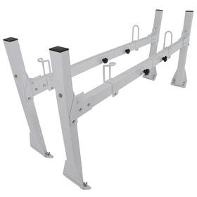 Ca109st900p Carpartsstore For Chevy Express Gmc Van 2 Bar Ladder Set Roof Racks Steel White Rack Cross