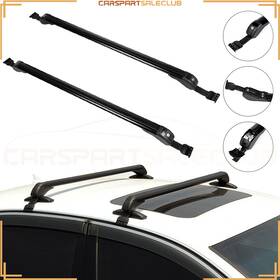 10263669 Carspartsaleclub 2 Pcs Roof Rack Cross Rail Bar Cargo For 43.3 Inch Universal Black Cool Style