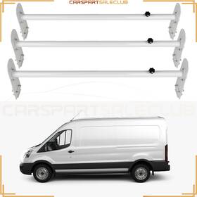 10264070 Carspartsaleclub Bar Van Roof Ladder Rack Heavy Duty Steel Carrier 750lb Removeable