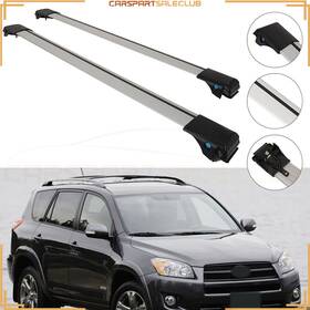 10268789 Carspartsaleclub 2 Pcs Roof Rack Aluminum Black Luggage Cross Bar Cargo For Toyota Rav4 2013-18