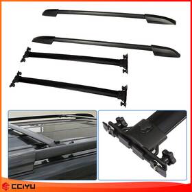 Ze1091128083325001g Cciyu For 2008-2013 Toyota Highlander Blk Roof Top Rack Cross Bar Side Rail Set