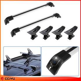 Ze1091129183327801g Cciyu Luggage Roof Rack Cross Bar Carrier For 13-17 Hyundai Santa Fe Kayak Blk