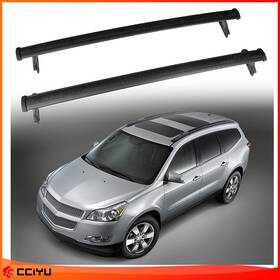 Ze1091184810658601g Cciyu Top Luggage Cargo Cross Bars Rack Fits 2018-2021 Chevy Traverse Aluminum Black