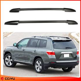 Ze1091251210662701g Cciyu Fit For 08-13 Toyota Highlander Roof Rack Side Rails Bar Black Luggage Cargo