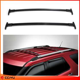 Ze1091251310659201g Cciyu Fits 2016-2019 Ford Explorer Top Roof Rack Cross Bars Luggage Carrier Aluminum