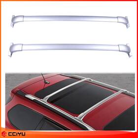 Ze1091289810458501g Cciyu 2x Cross Bar Fits 13-21 Nissan Pathfinder Silver Aluminum Top Roof Rack Set