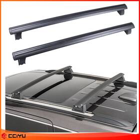 Ze1091290110459901g Cciyu Black Front And Rear Roof Cross Bar 2pcs Fits For 2011-2021 Jeep Grand Cherokee