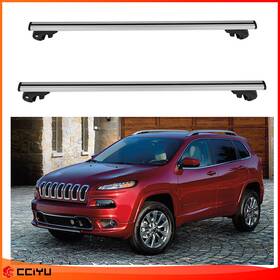 Ze1100818810660901g Cciyu Fits 2014-2016 Jeep Cherokee Roof Rack Cross Bars Luggage Aluminum With Lock Key