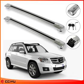 Ze1110139916167501g Cciyu Fits 2009-2015 Glk 280 Glk350 Silver Roof Top Rack Cross Bar 2pcs Rail