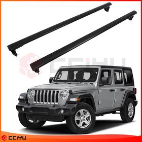 Ze1159552811765501g Cciyu For 2011-2021 Jeep Wrangler Aluminum Roof Rack Cross Bar Luggage Carrier